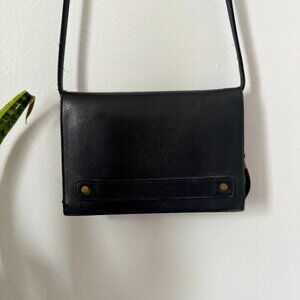 Madewell The Morgan Crossbody Bag in Black Leather